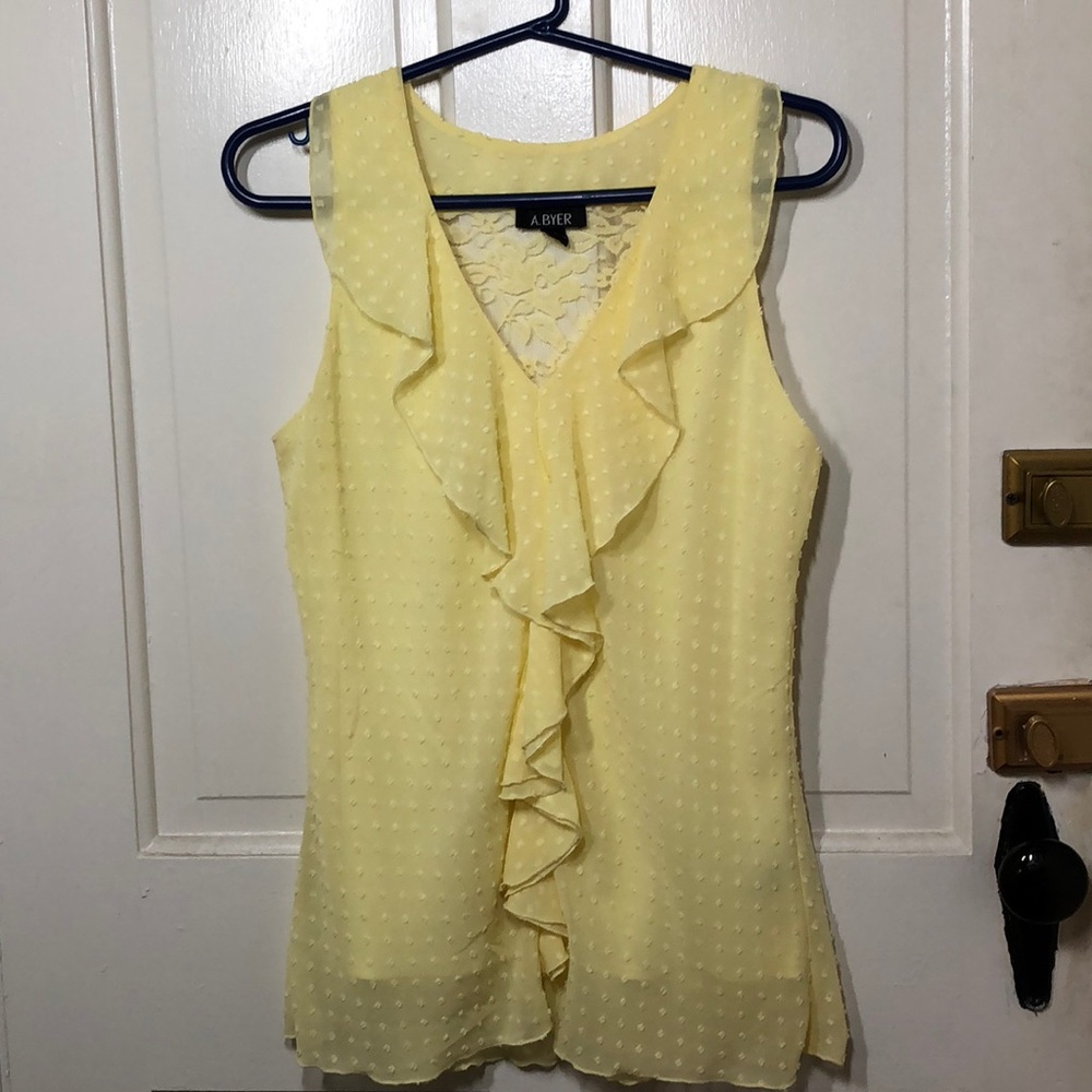 A.Byer Blouse with lace, Junior’s size L